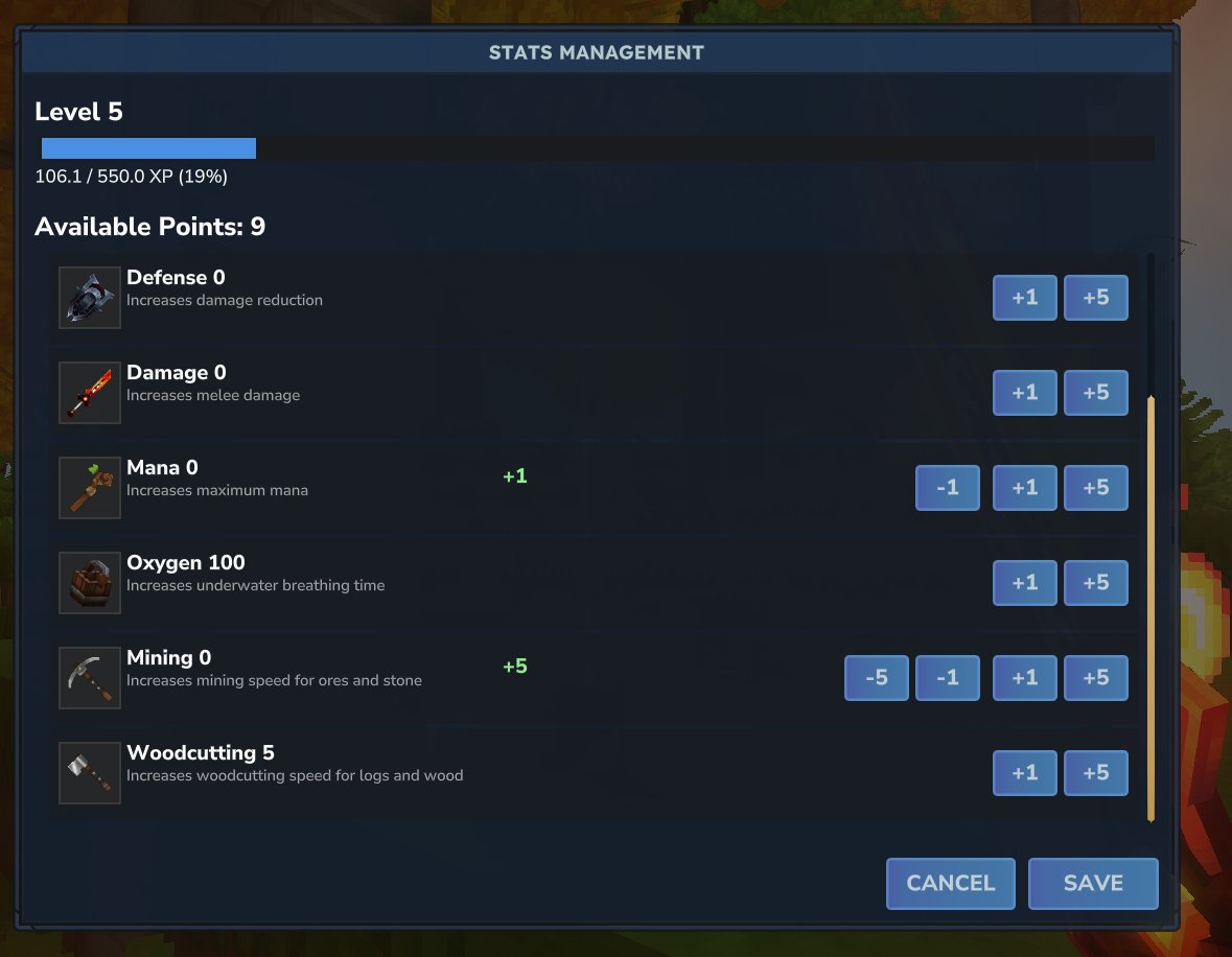 Zuxaw's tweet image. I had fun building a custom RPG leveling mod for #Hytale and honestly fell in love with how the HUD/GUI system works.
Adding custom UI was way simpler than expected, and I’m shocked I pulled this off in just 2 days… and that it blew up like this 🤯