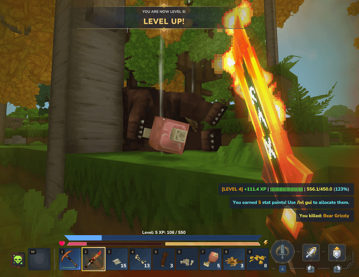 Zuxaw's tweet image. I had fun building a custom RPG leveling mod for #Hytale and honestly fell in love with how the HUD/GUI system works.
Adding custom UI was way simpler than expected, and I’m shocked I pulled this off in just 2 days… and that it blew up like this 🤯