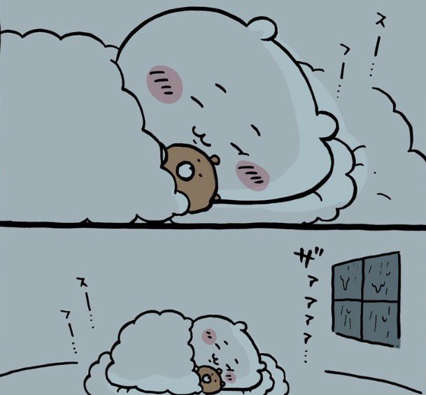 tanijrou's tweet image. Chiikawa so plump 
sleeping so soundly