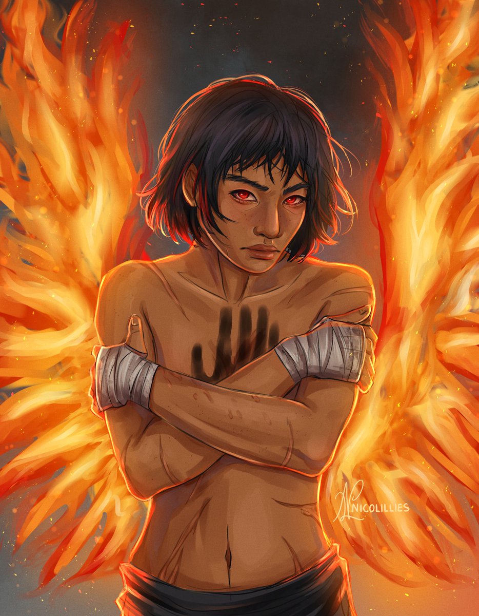 nicolillies's tweet photo. Rin 🐦‍🔥🔥 and Nezha 🐉🌊 from The Poppy War Trilogy by RF Kuang 

#thepoppywar #fangrunin #yinnezha #rfkuang https://t.co/2JIqtfOZcW