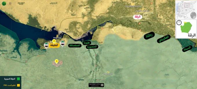 As the U.S, Iranian, &amp; Israeli backed SDF collapses without Air support, and defections run rampant, the Syrian army continues only 5km from Raqqa.
