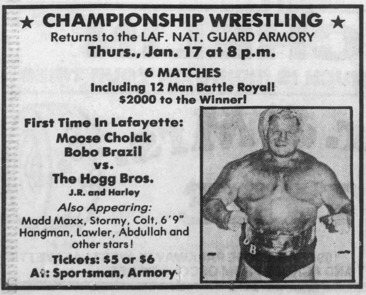 TheDaveDynasty's tweet image. WWA; 01/17/1985
Lafayette, Indiana 
🛜 linktr.ee/rasslepod