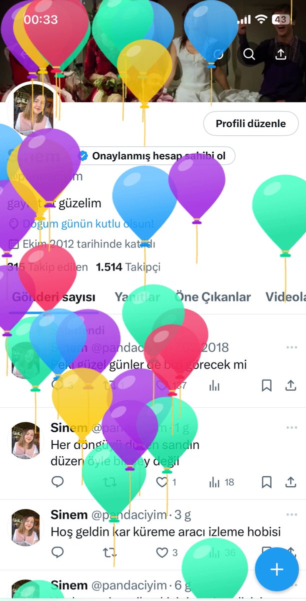 Sığmıyor mumlar artık </3