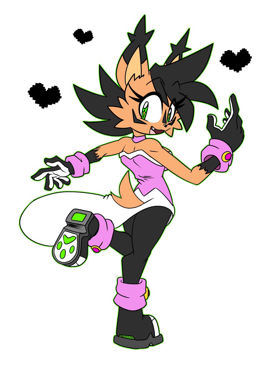 Awwww look at her now all in flat colors and a very happy cyber kitty! 😸💻

#commission #commissionsopen #Nicolethehololynx #WIP #cute #digitalart