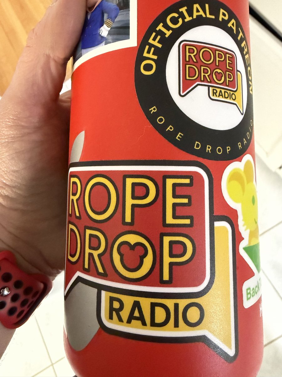 New <a href="/RopeDropRadio/">Rope Drop Radio</a> logo looks great on the stickers for my water bottle!  Great job with the redesign!