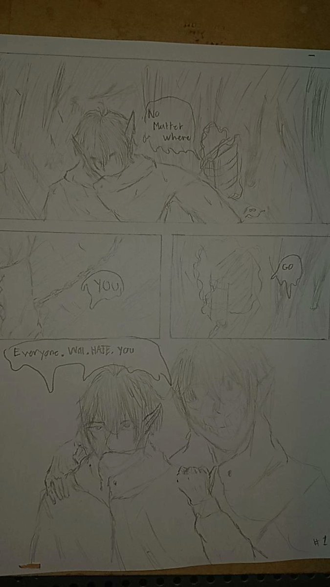 rabbitsherd's tweet photo. I really need a scanner...
Aura saga draft #1 pg 1
@AuraHinode https://t.co/OFnGzEUmX1
