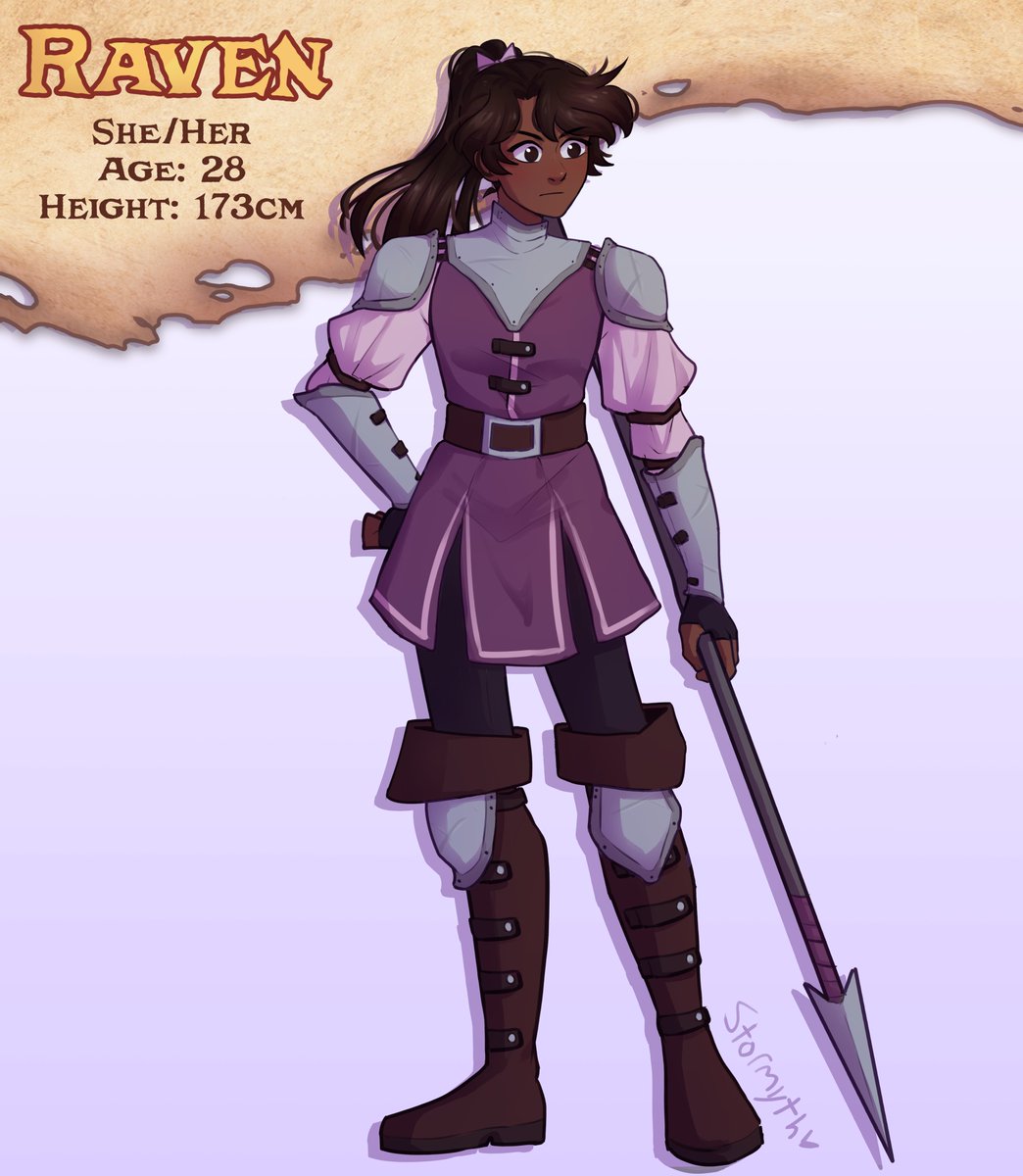 been working on character designs lately! 
here is my oc Raven! :D

#ocart #originalcharacter #characterdesign