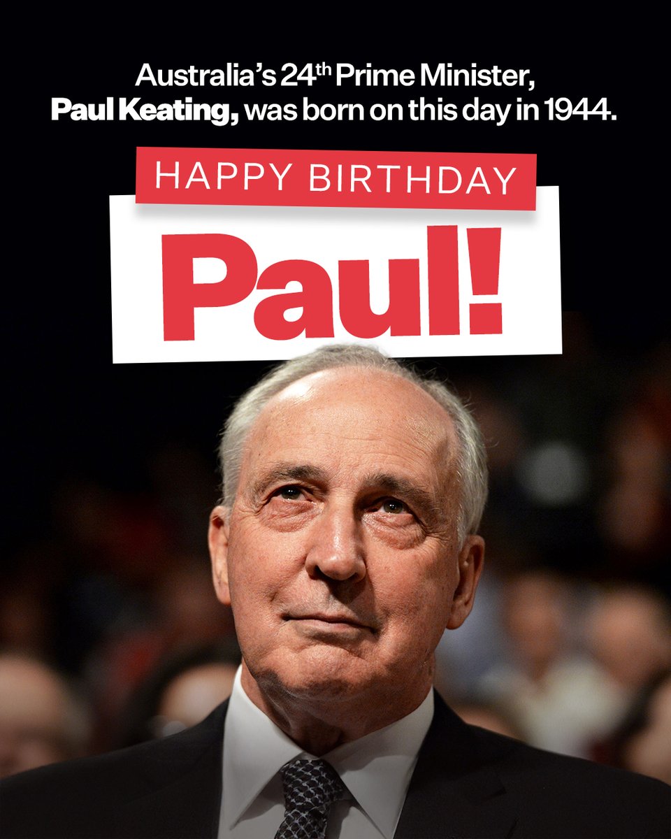 In 1993, Paul Keating led Labor to a historic fifth term of government and continued the Party's progressive reform program. Happy 82nd birthday, Paul!🎉
