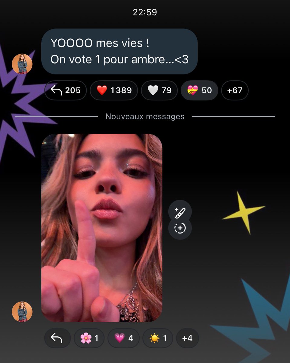 coeurmaladroit's tweet image. Melissa qui appelle aux votes pour Ambre, elle est trop mims !! 🫶🏻 #StarAcademy #StarAcademyLeLive