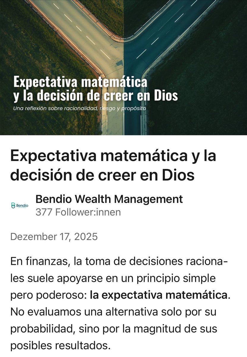 La apuesta de Pascal es el argumento más racional para creer en Dios y vivir bajos sus principios. Al final es una apuesta asimétrica.