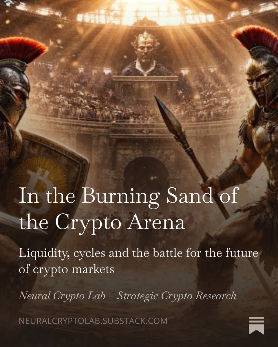 NeuralCryptoLab's tweet image. The crypto market is not a market.
It is a battlefield.
Liquidity, cycles, macro forces and the coming structural shift.
A strategic deep-dive into the 2026 battleground.

In the Burning Sand of the Crypto Arena:
 neuralcryptolab.substack.com/p/in-the-burni…
#Bitcoin #Crypto #Macro #Liquidity