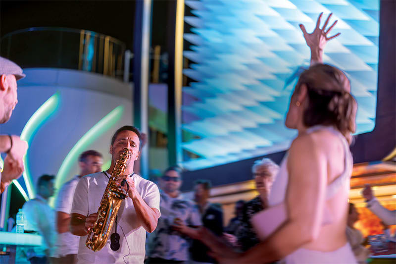 Make4everMemory's tweet image. 🎉 Get ready to party on the Resort Deck aboard the Celebrity Edge! This vibrant space is where the fun comes alive with live music, dancing, and entertainment that keeps the good times rolling. 

Contact me today to book your cruise and join the celebration! 📞