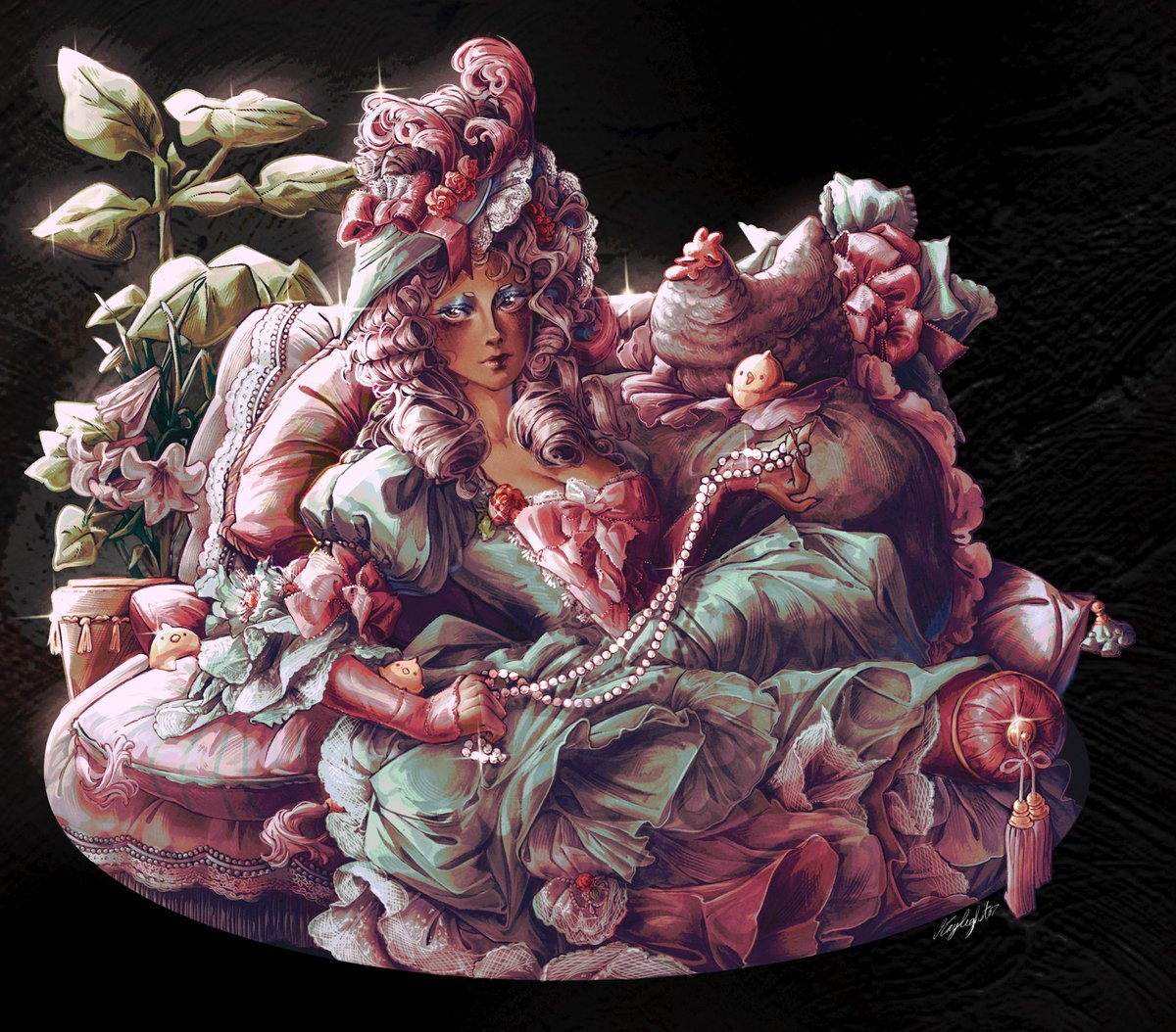 My oc May, as Marie Antoinette 🥰✌️