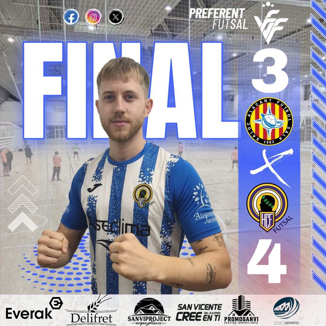 Preferente 🔵⚪️|
⚽𝐑𝐄𝐒𝐔𝐋𝐓𝐀𝐃𝐎

✅¡Nueva victoria para nuestro #Preferente! (3-4)

▶☝️Partido muy trabajado de inicio a fin. Con este resultado volvemos a la senda de la victoria.

💪 ¡Éste es el camino!

✌️+3 ¡Seguimos!

💙#MachoHércules 🤍 #VamosHSVFS
