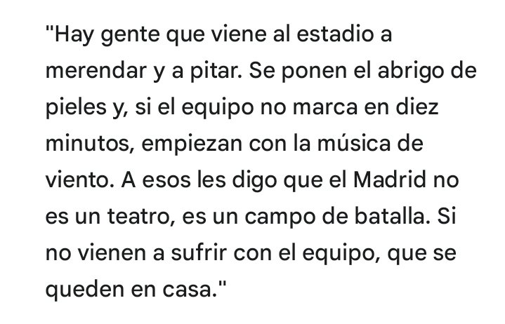 Solodip_Dunadan's tweet image. Os voy a dejar por aquí cuatro declaraciones de D. Santiago Bernabéu sobre la afición madridista.
Todo el mundo debería leerlas y tenerlas presentes 👇