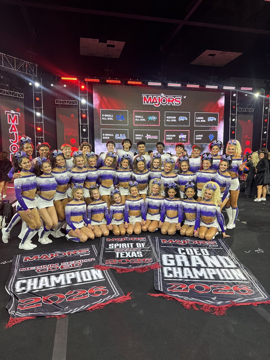 Your 2026 Majors Coed GRAND champions…..and back in the purple and WHITE!! 💜🤍