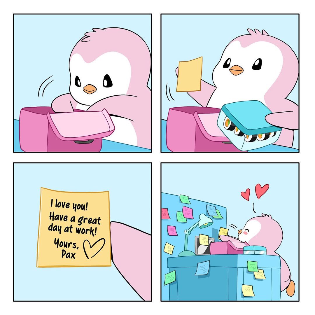 paxonsol's tweet image. That love letter from $PAX just hit different 💌😭💖 

He’s not just cute - he’s the OFFICIAL mascot from Pudgy world and the main character. 🐧✨ 
Mic drop. 💙🎙️

Study the narrative. 💎😉

CA: JE8zmsKRivXggZsJxXHBdCkako85YawNtU5hqS4upump