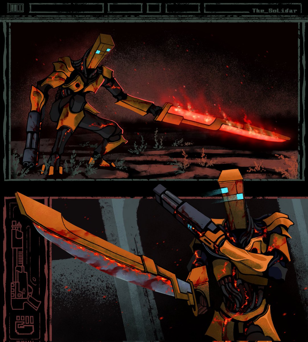 It so happened that while actively playing Ultrakill, I was also playing Dark Souls 3, and for some reason my brain noticed some similarities between Swordsmachine and Abyss Watchers. Whether it was their appearance or their moveset, I associated these bosses with each other ...