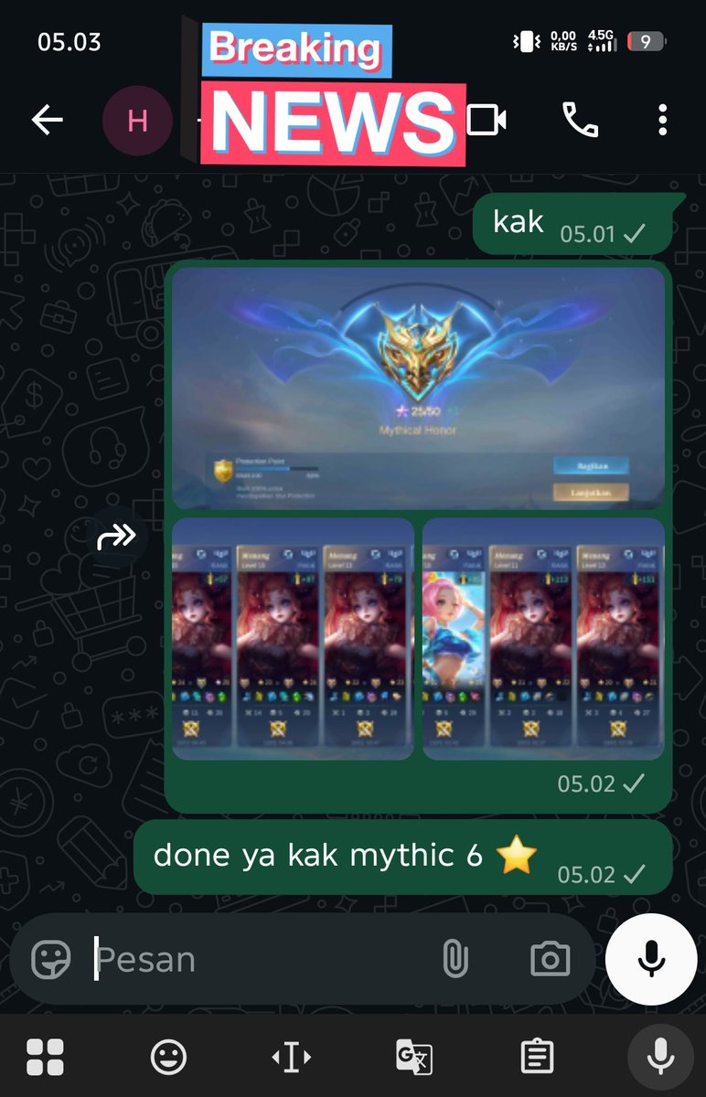 157. Joki Mythic 6 ⭐
Req Hero : Angela
#testirazeejk #zonauang