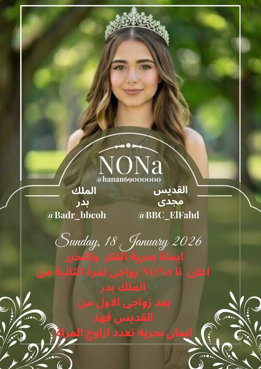 صباح الخير 
اكيد الإعلان ده مش هتعجب كتير منكم انا بعلن تحراري و وحرياتي في ان اختار الصح والمناسب ليا لذلك بعلن زواجي واني أمارس تعدد الأزواج زوجي الاول مسيحي <a href="/BBC_ElFahd/">༊෴✿القديس✿ال̲ف̲هد̲✿〄࿐</a>  وزوجي التاني مسلم @badr وعاوزه منكم مباركه وتويت خلو كل اللي خافي تعدد تعلن