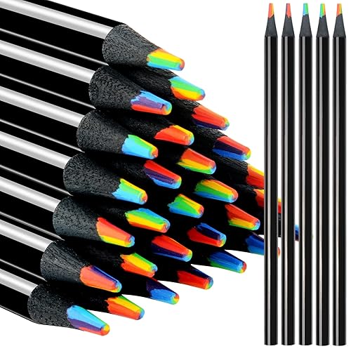I just received nsxsu 7 in 1 Rainbow Pencils Bulk, Easter Basket Stuffers for Kids, Black Wooden Multicolored Pencil Art Supplies for Drawing Coloring, Party Favor Bags, Pre-sharpened(12  from micropiers via Throne. Thank you! throne.com/samusarting #Wishlist #throne