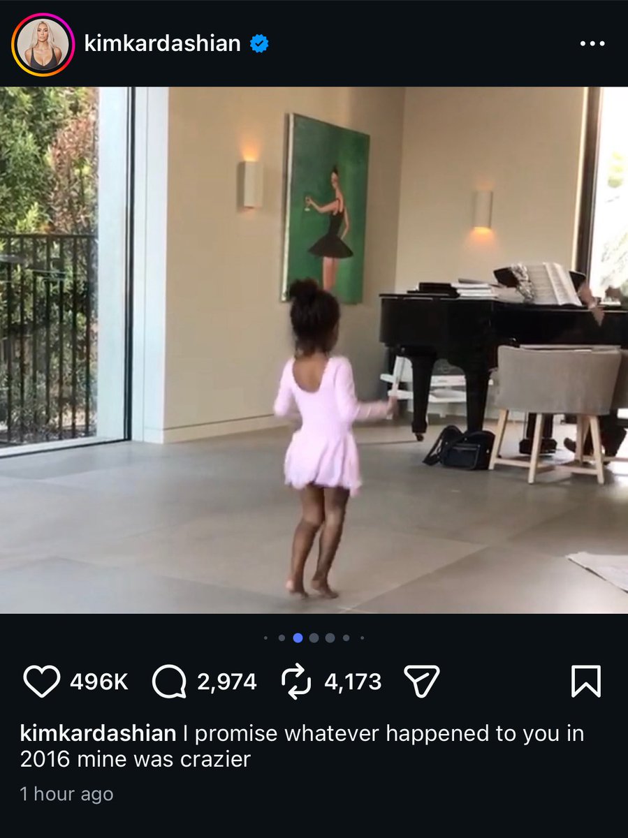 Kim posts pic from 2016 when Ye had a huge MBDTF painting🔥