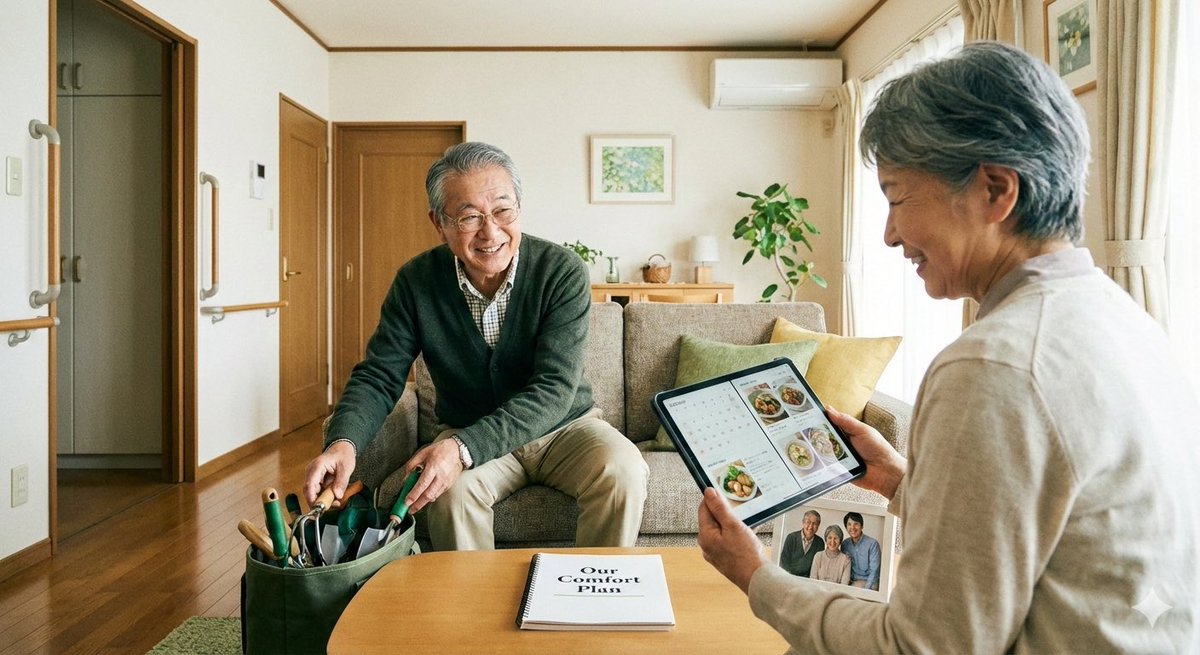 親が元気なうちは、
介護の話なんて
したくないですよね。

でも現場では、
「何も起きなかった人」ほど
早く動いています。

予防って、
不安から始めるものじゃなくて、
安心を長持ちさせる工夫
なんだと思うのです。