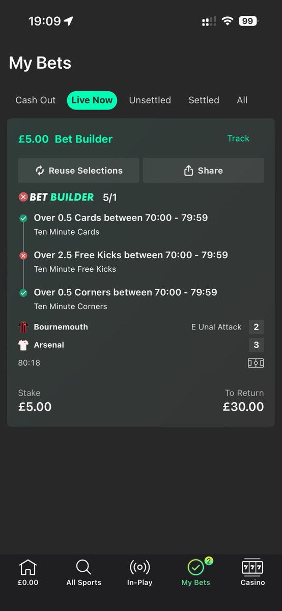 SiriusKeyz's tweet photo. @bet365 Do you use opta stats to settle bets? You have marked a win tonight as a loss. Thuram had a shot before full time. Also waited for this bet to be corrected and it never was. https://t.co/zpJGcpnrS9