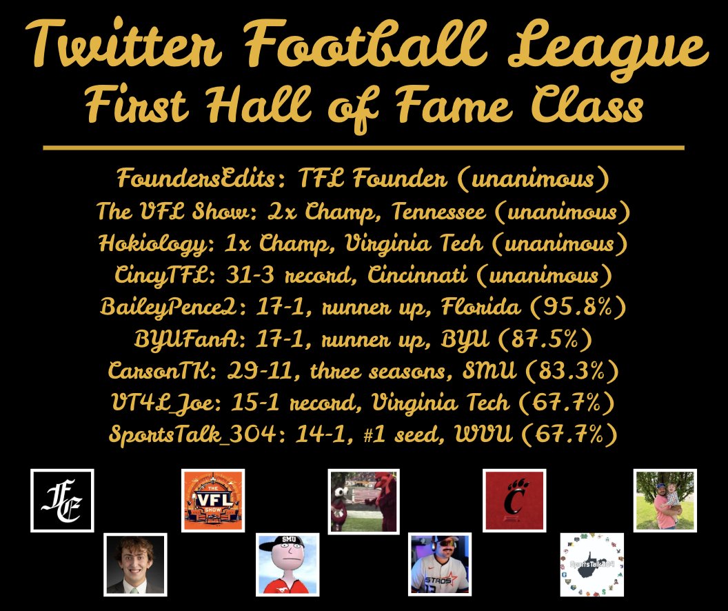 Congratulations to the first TFL Hall of Fame Class!