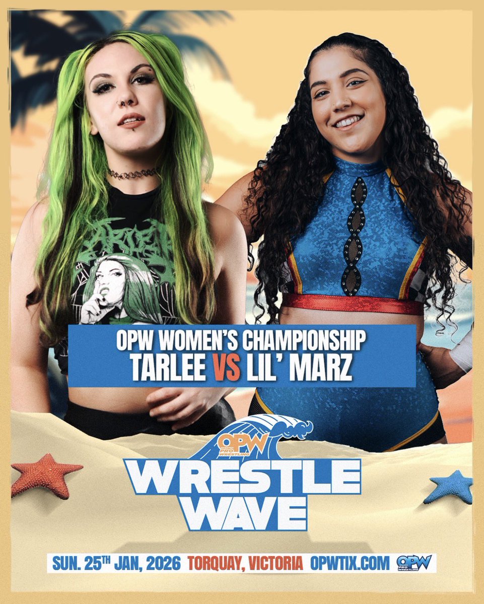 opwlive's tweet photo. π THE MATCH THAT CROWNED A NEW CHAMPION π
@TarleeOfficial defeated @DreamtimeReid to win the OPW Women's Championship at #BASEBRAWL.
Watch the complete championship match above. See how Tarlee captured the gold at Melbourne Ballpark.
Her first defense? @LilMarzWrestler at #WrestleWave 2026 on January 25.
No rest for the new champion.
OPW Women's Title Match: Erika Reid vs Tarlee | #BASEBRAWL Full Match https://t.co/RtWKOskHhP via @YouTube