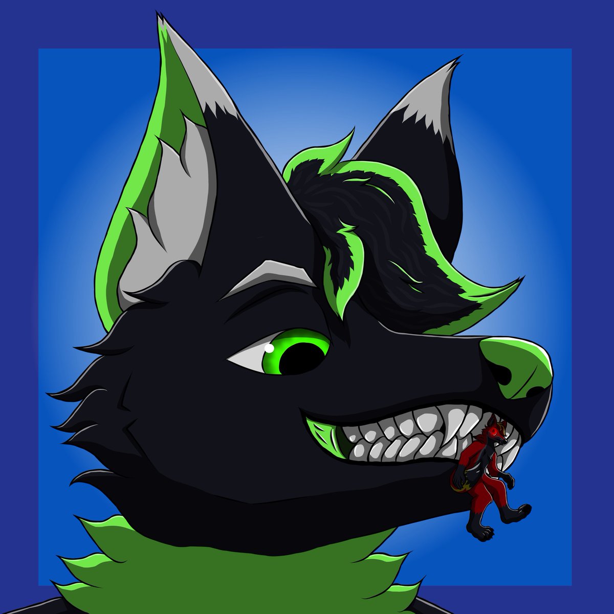 EckoTheFox's tweet image. Look what I caught! I think he’ll make the perfect snack~ 💚 Whatever happens, just know he’s all mine~ #furryvore #furryart #furry #vore 

🎨 by @MysteriesFox