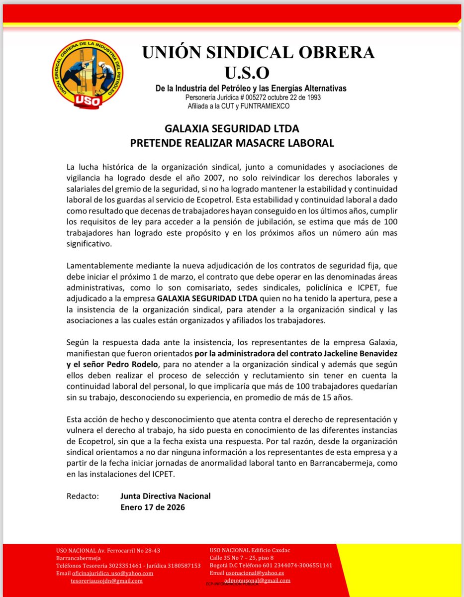 USO Colombia tweet media