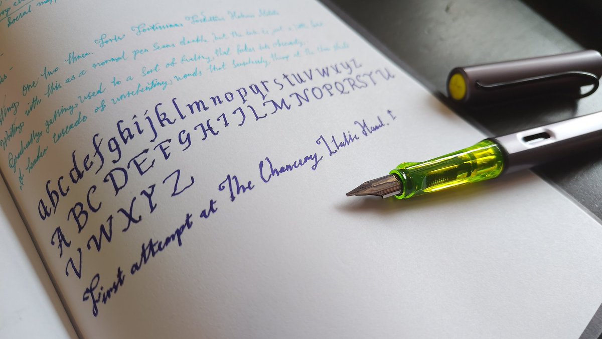 Trying out this font; I'm not fantastic at it yet, and it's interesting how it has certain qualities about it that's quite subtle but interesting!