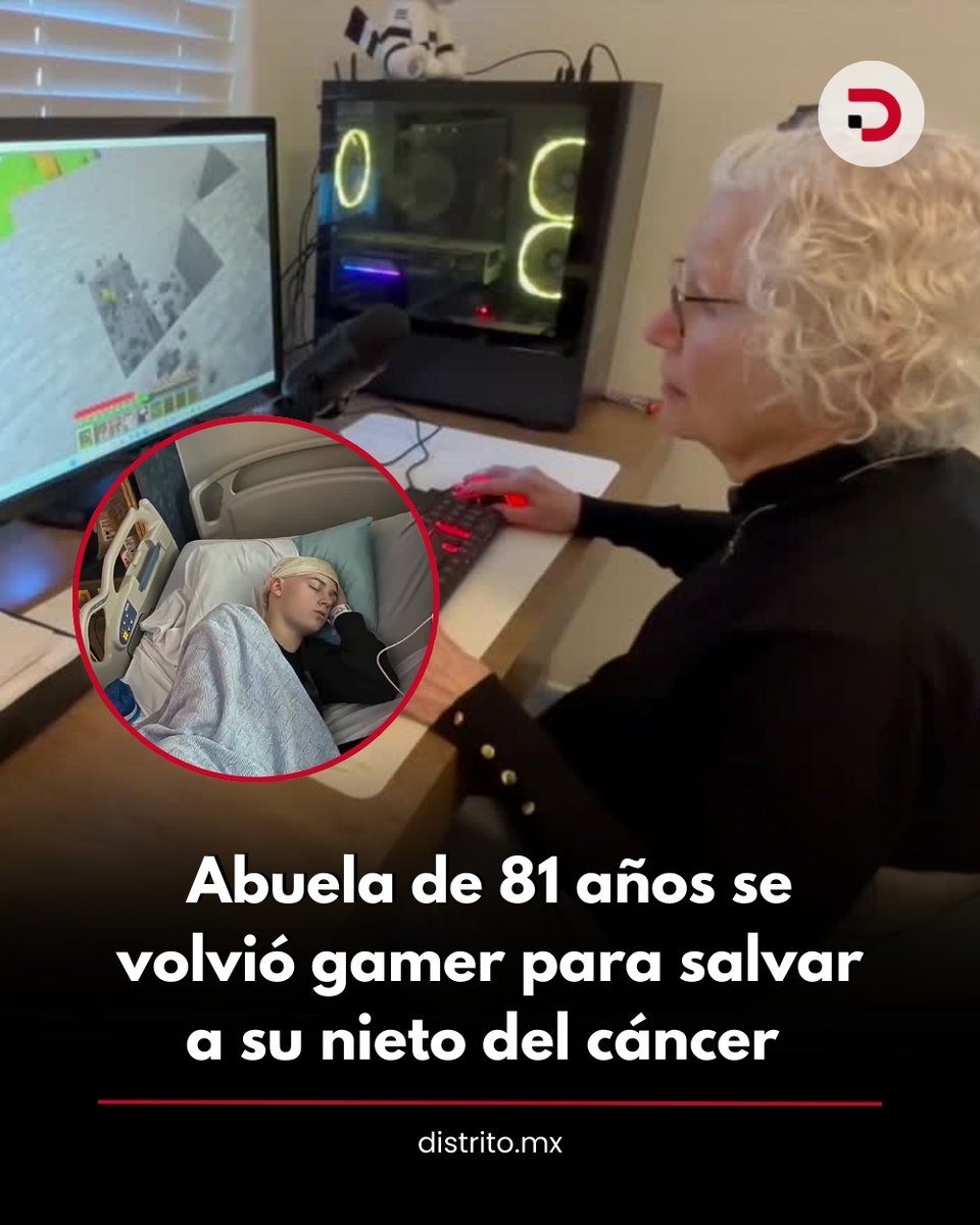 DistritoMX1's tweet image. 🔴 A los 81 años, Sue Jacquot jamás imaginó que terminaría jugando Minecraft frente a una cámara. Conocida en YouTube como Gramma Crackers, esta abuela decidió abrir su canal para reunir fondos y apoyar el tratamiento contra el cáncer de su nieto.

➡️ distrito.mx/?p=15068