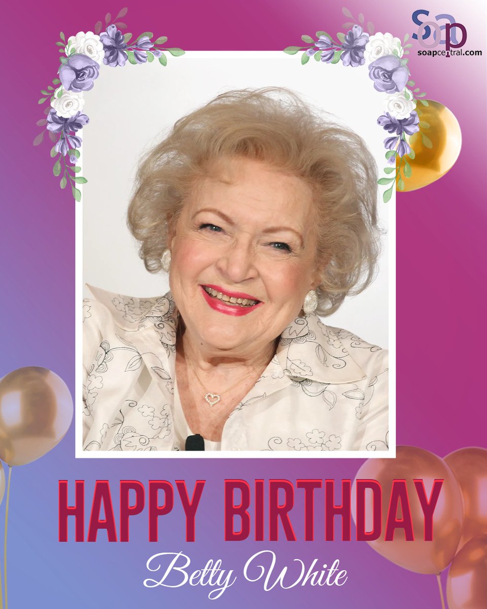 soapcentral's tweet image. Remembering Betty White, a TV legend! 🌟 Her warmth, wit, and kindness brought joy to generations. A 5-time Emmy winner and a Presidential Medal of Freedom recipient. Her legacy shines on! #BettyWhite #Legend #GoldenGirls