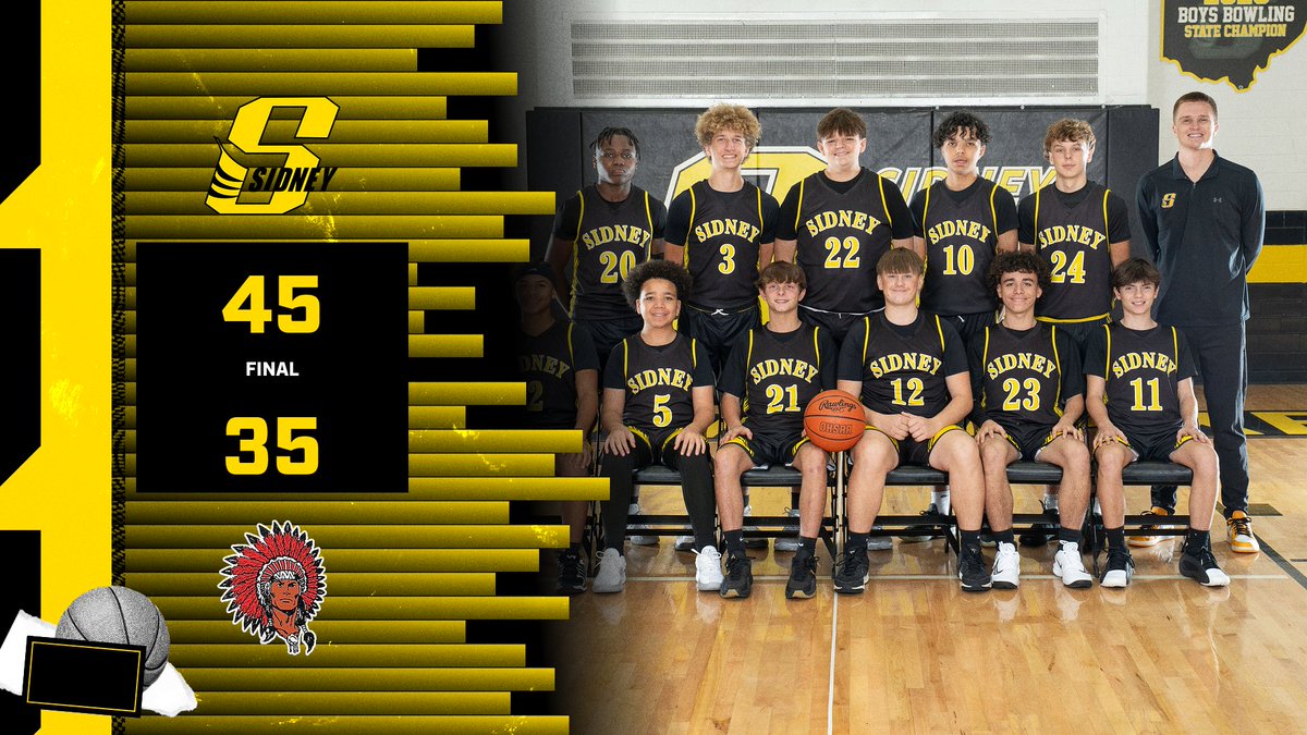 🏀 FINAL SCORE! Boy's Basketball takes the win against Bellefontaine! Sidney 45 - BHS 35. Great teamwork and effort tonight, Jackets!