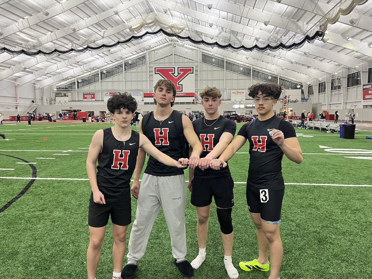 HSD_TrackField's tweet image. Let’s hear it for these young men!  Stayed until the very end to run the 4 x 400 and were rewarded for their efforts with a 8th place finish!!! So proud of you, Luca, Owen, Dan, and Matthew!  You work hard every day and do all that is asked!  Great job today!!  @HSD_Athletics