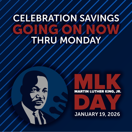 SheehyAuto's tweet image. ✨ MLK Day Sales Event ✨

Take advantage of special offers happening now through Monday, MLK Day!

If you’re shopping for a new ride, it's a great time to save 🚗

📅 Ends Monday
📍 Visit us today