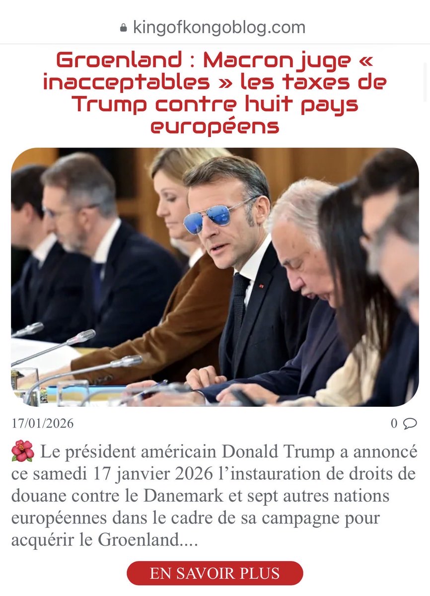 thekingofkongo's tweet photo. Groenland : Macron juge « inacceptables » les taxes de Trump contre huit pays européens https://t.co/Fbqevfqkhu #INFO via @@thekingofkongo https://t.co/ROX8i8O2HY