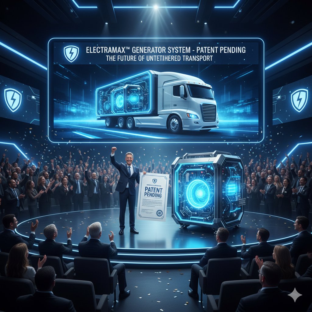 norton_jac7213's tweet image. BREAKING: Our proprietary ElectraMax Generator System (EGS) for infinite-range EVs is now patent-pending! 🚀 This critical IP solidifies our #ZeroGrid vision. The future of transport, untethered.
​#NSS #ElectraMax #PatentPending #Innovation #CleanTech #EV