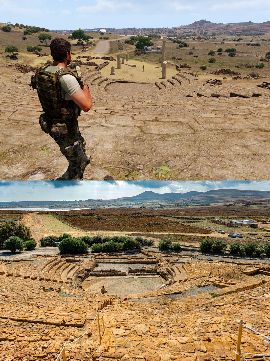 MengXiaohan's tweet photo. Traveling 8,000 km to visit my cyber hometown. 🇬🇷
Lemnos (Greece) vs. Altis (Arma 3).
After 1,000+ hours in-game, standing here feels surreal. I know every hill, every ruin, even without a map. Thank you @ArmaPlatform @bohemiainteract for the memories. 

#Arma3 #Altis #Lemnos https://t.co/bAdeDA9RNk