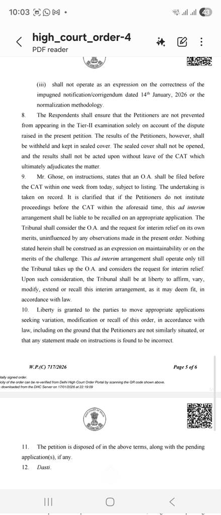 जैसा हमने कहा ही था कि ssc लगातार results में गड़बड़िया कर रही है - कोई भी result satisfactory नहीं है इनका कुछ ना कुछ झोल कुछ ना कुछ लोगो के साथ करना इनकी आदत बन गया है ।
SSC CGL result को लेकर हम पीड़ित बच्चों को CAT ले गए वहाँ भी prima facie गलती लगी कोर्ट को और उन सभी को