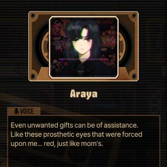 nnnnnnnnn_atsoo's tweet image. To the person who said Ryōshū was installed the red eyes combat augmentation the same way asian babies had their ears pierced, you were right.
And seems like Araya got her own but later too