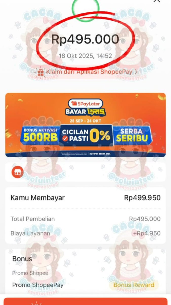 kedaicacaa's tweet image. ꒰  ₊  👒  ᮫ 𓏳݂ ݊  testimoni gestun 💰✅

╭── ⊹ ꒰ spaylater — 495 RIBU
╭── ⊹ ꒰ spaylater — 495 RIBU
╭── ⊹ ꒰ kredivo — 29 JUTA
╭── ⊹ ꒰ gopaylater — 7 JUTA

𓏲 ࣪˖ 💌 ˖ WA : bit.ly/chatpwtty
𓏲 ࣪˖ 💌 ˖ TESTI : bit.ly/testibycaa