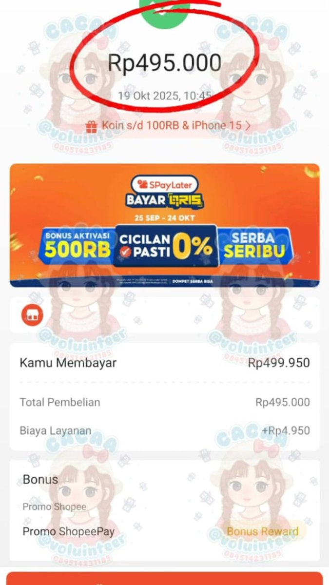 kedaicacaa's tweet image. ꒰  ₊  👒  ᮫ 𓏳݂ ݊  testimoni gestun 💰✅

╭── ⊹ ꒰ spaylater — 495 RIBU
╭── ⊹ ꒰ spaylater — 495 RIBU
╭── ⊹ ꒰ kredivo — 29 JUTA
╭── ⊹ ꒰ gopaylater — 7 JUTA

𓏲 ࣪˖ 💌 ˖ WA : bit.ly/chatpwtty
𓏲 ࣪˖ 💌 ˖ TESTI : bit.ly/testibycaa