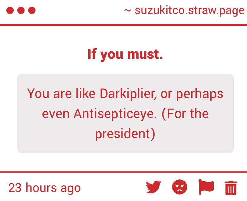 Neither of us knows what that means. Is this an insult.