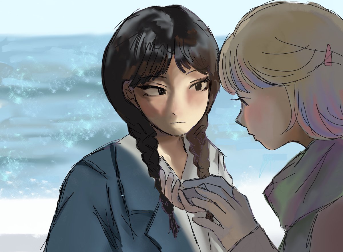 shadocket's tweet image. wenclair deniers will see a mf stare at enid like this and still think its platonic #wenclair #wenclairfanart