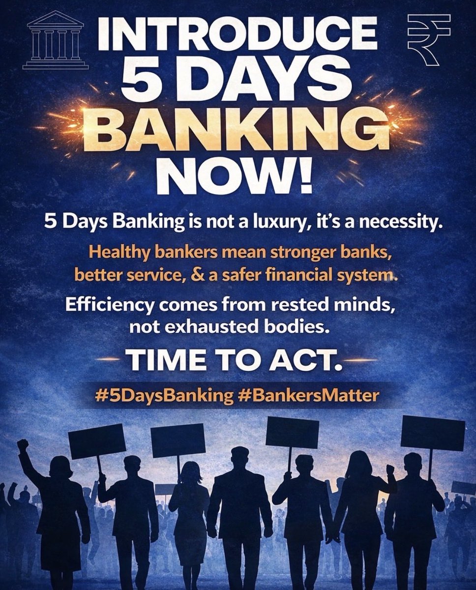 <a href="/NA165946/">N Amarnath</a> <a href="/Lakshmi79335290/">Lakshmi</a> <a href="/Imshiva_SRK/">SivaramakrishnanNV</a> #Implement5DayBanking