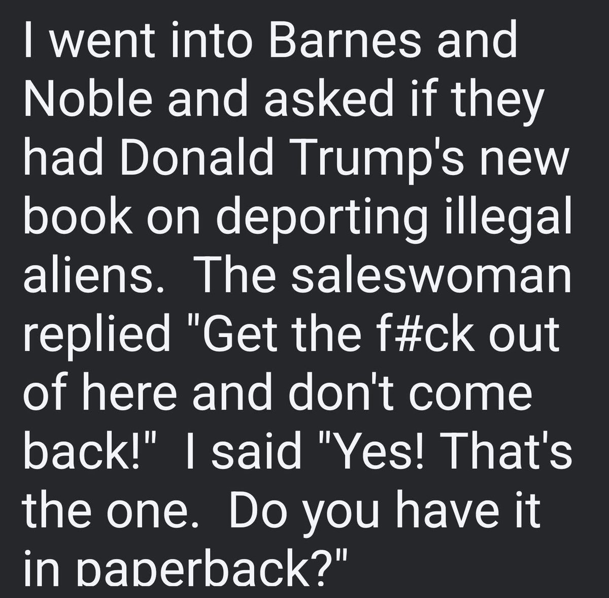 DebbieE25661's tweet photo. @MaryLTrump Don’t invade this country illegally! https://t.co/eKkqemJu4b