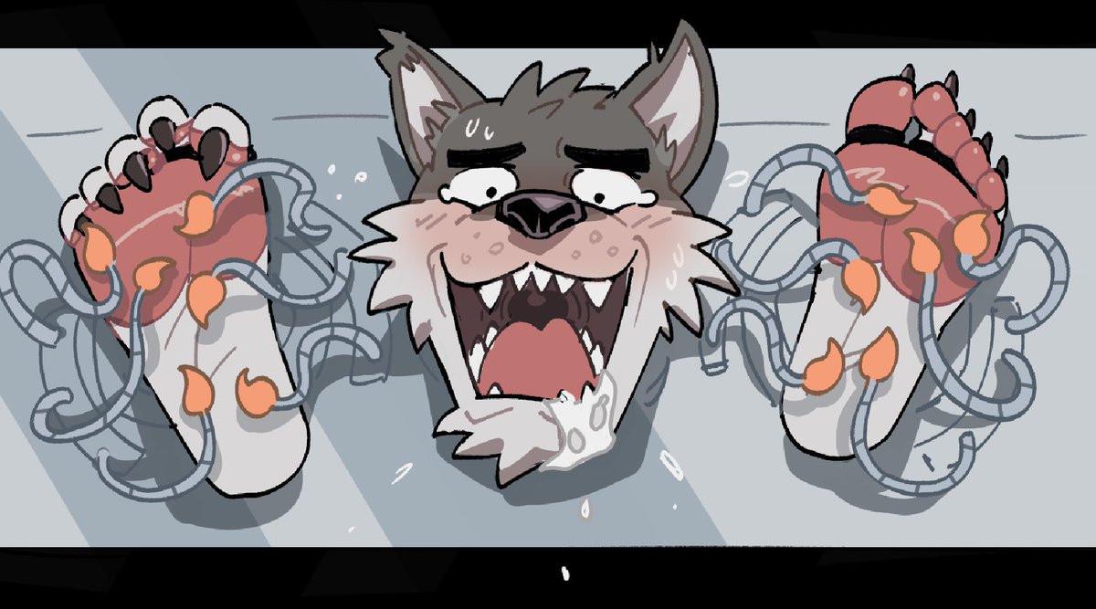 Mi forma lupina o fursona recibiendo cosquillas en sus patas; esto es el comienzo de una serie de dibujos con cosquillas para mi lobo 🐺 | #Comisión #Commission #Lobo #Wolf #Furro #Furry #ArteFurro #FurryArt

Artista: <a href="/PMarshyy/">PMarshyy (COMMISSIONS CLOSE)</a>
